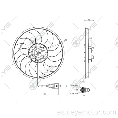 Ventilador de refrigeración del radiador del coche para CHEVROLET SAVIC